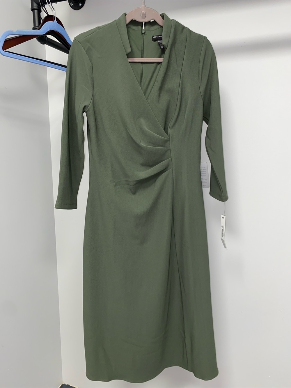 NWT Maggy London Faux Wrap Green Dress 6